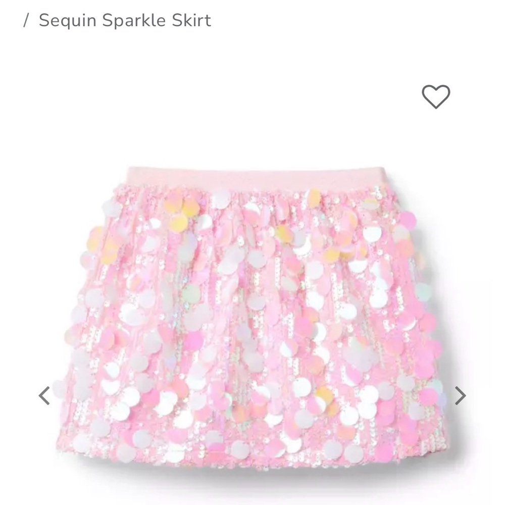 Janie and Jack Pink Sequin Sparkle Skirt